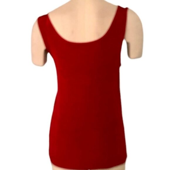 Chico's Travelers Travel Tank Top Sz 2 (L/12) Red #19778 - Picture 4 of 6
